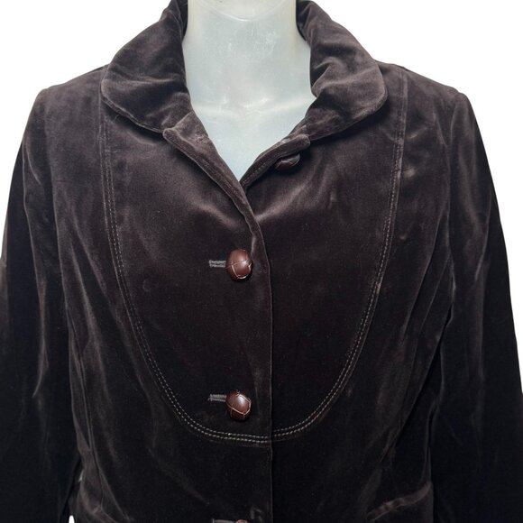 J. Crew 'Bella' Brown Velvet Blazer Women’s Fitted Button Style 85794 Size 8 NWT - Picture 3 of 9